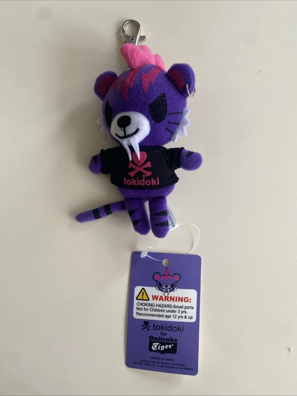 Tokidoki X Asics Onitsuka Tiger Plush Keychain Bag Charm Purple